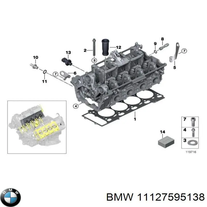 11127595138 BMW junta de culata