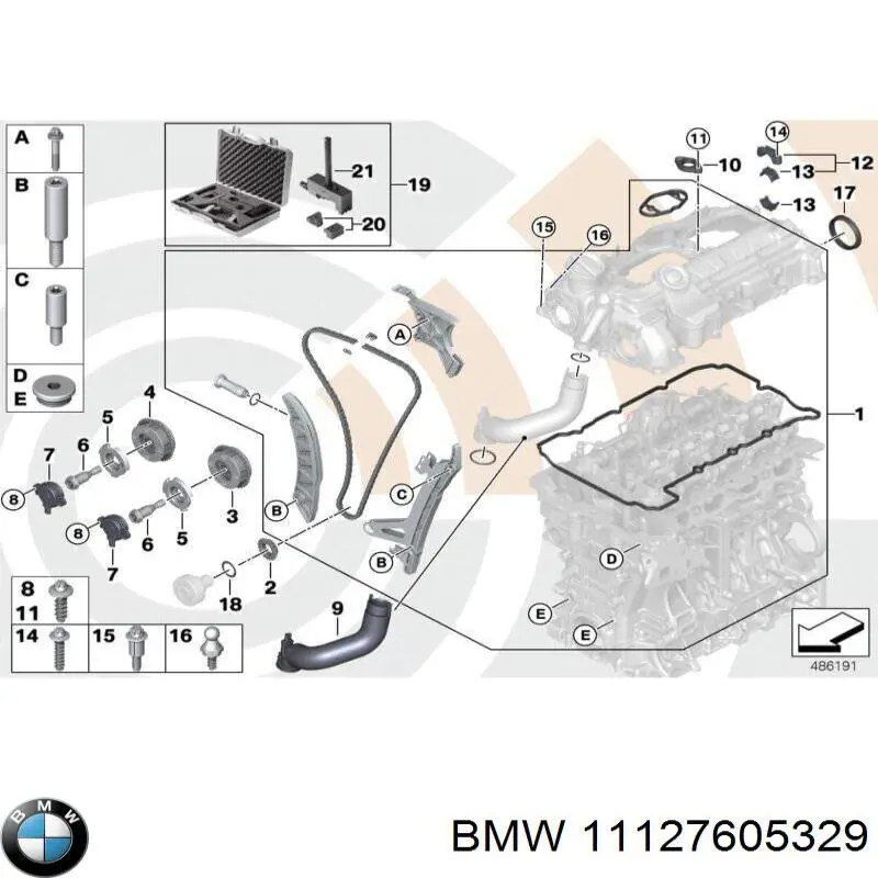 11127605329 BMW junta, tapa de tubo de llenado de aceite