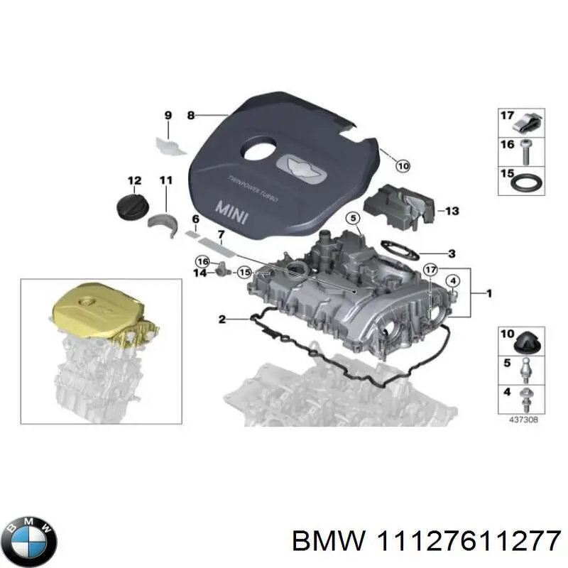 Comprar 11127611277 BMW Tapa de balancines