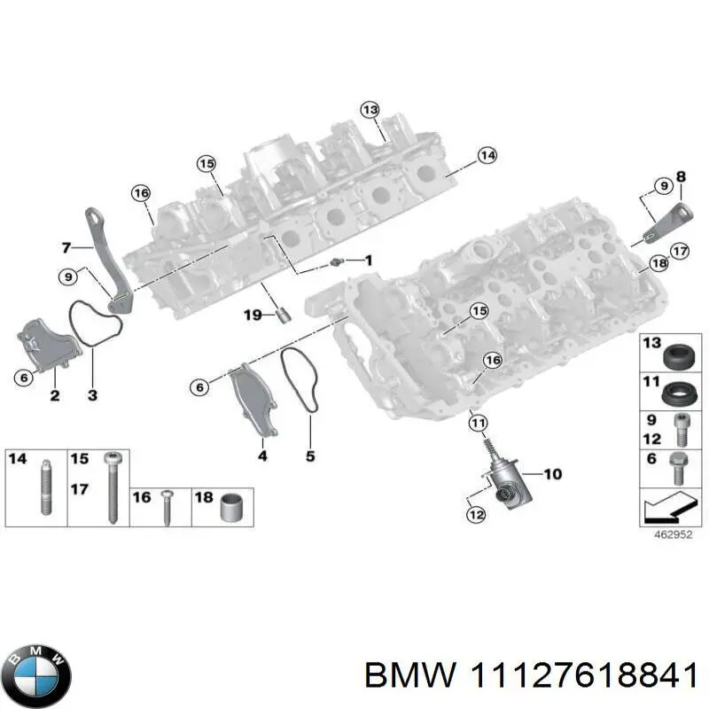 11127618841 BMW junta, tubo de escape