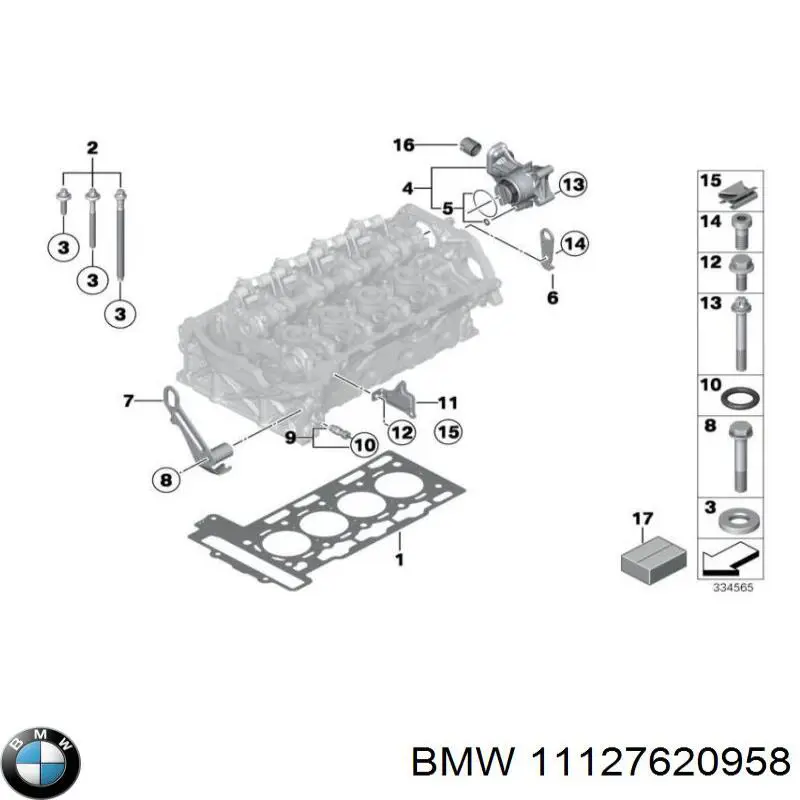 11127620958 BMW cuerpo intermedio inyector superior