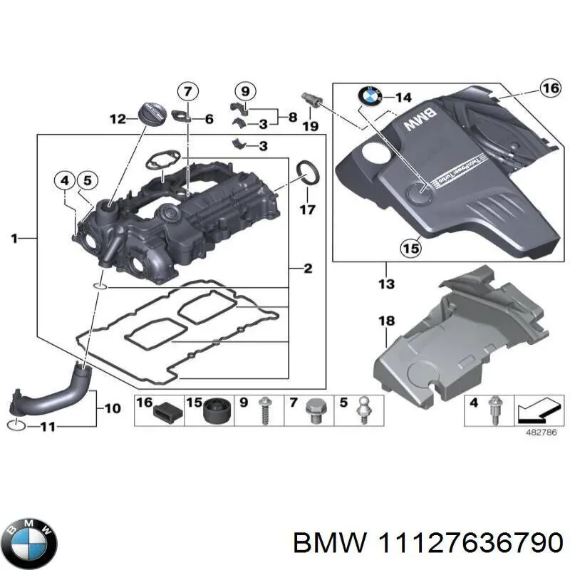 Aislamiento acústico del cortafuegos BMW 11127636790 precio, desde 95,02 EUR