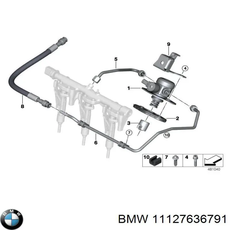 11127636791 BMW cubierta de motor decorativa