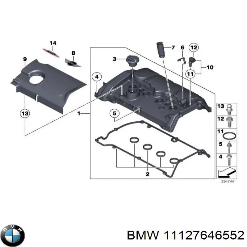 Comprar 11127646552 BMW Tapa de balancines
