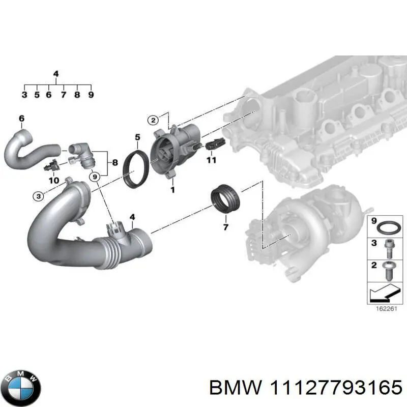 Comprar 11127793165 BMW Junta de válvula de ventilación del cárter