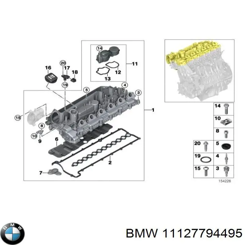 Junta tapa válvula BMW 11127794495 precio, desde 15,84 EUR