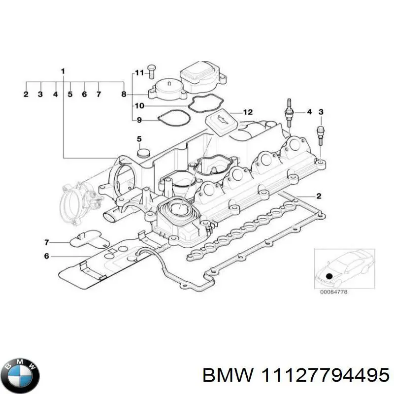 Comprar 11127794495 BMW Junta de tapa de balancines