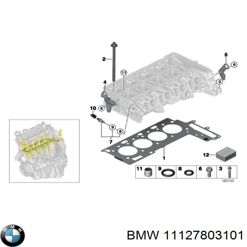 7803101 BMW junta de culata