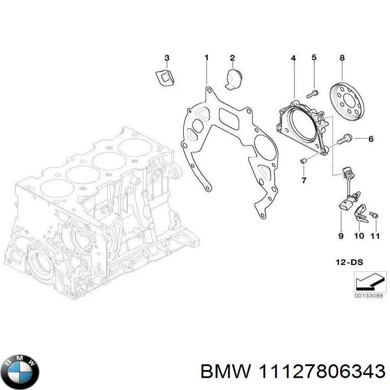11127806343 BMW Tapón del cárter de aceite