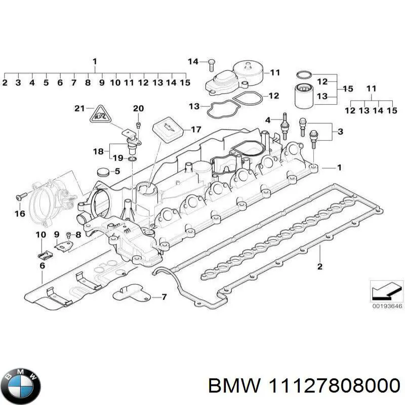 11127808000 BMW tapa de culata