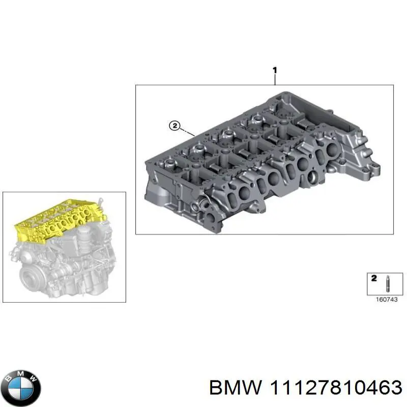 Cabeza de cilindro BMW 11127810463 precio, desde 755,04 EUR