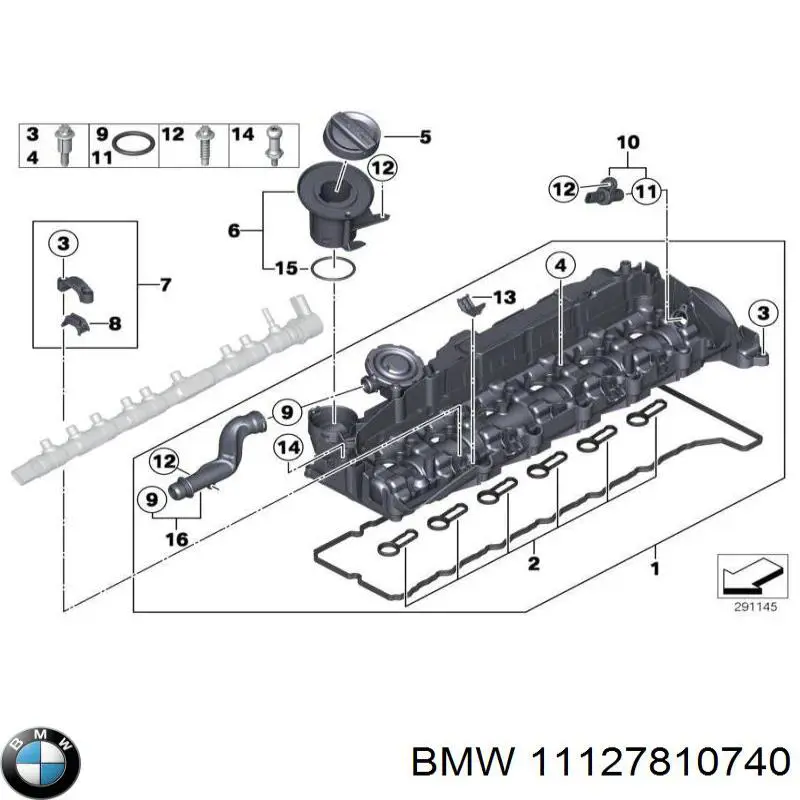 Comprar 11127810740 BMW Sistema de ventilación del cárter
