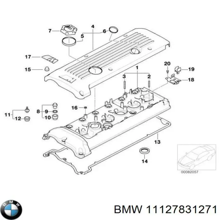 Anillo de sellado del pozo de la bujía BMW 11127831271 precio, desde 3,42 EUR
