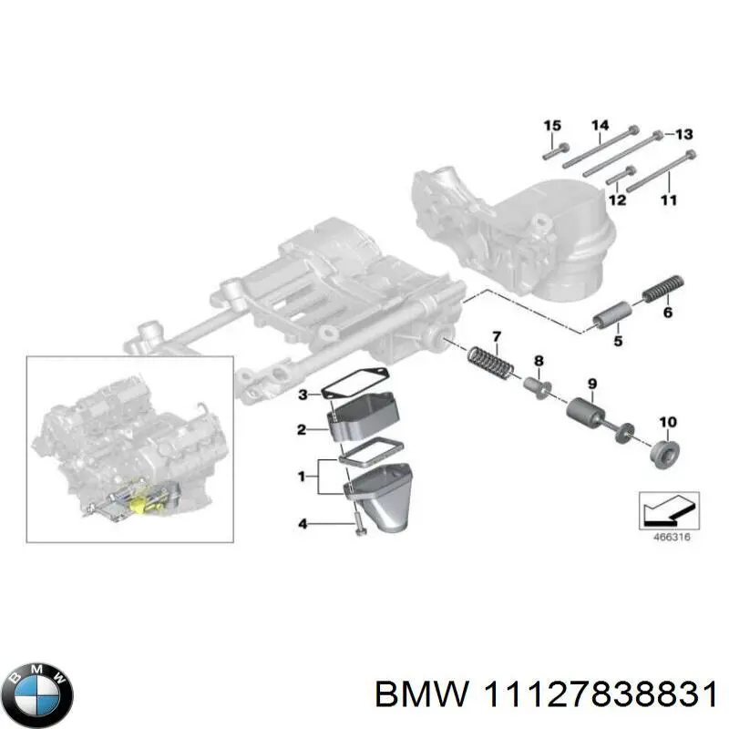 11127838831 BMW tornillo de culata