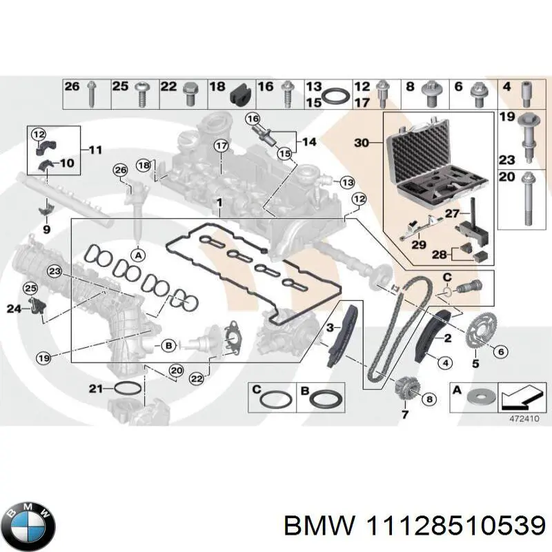 Junta de tapa del tubo de llenado de aceite BMW 11128510539 precio, desde 10,57 EUR