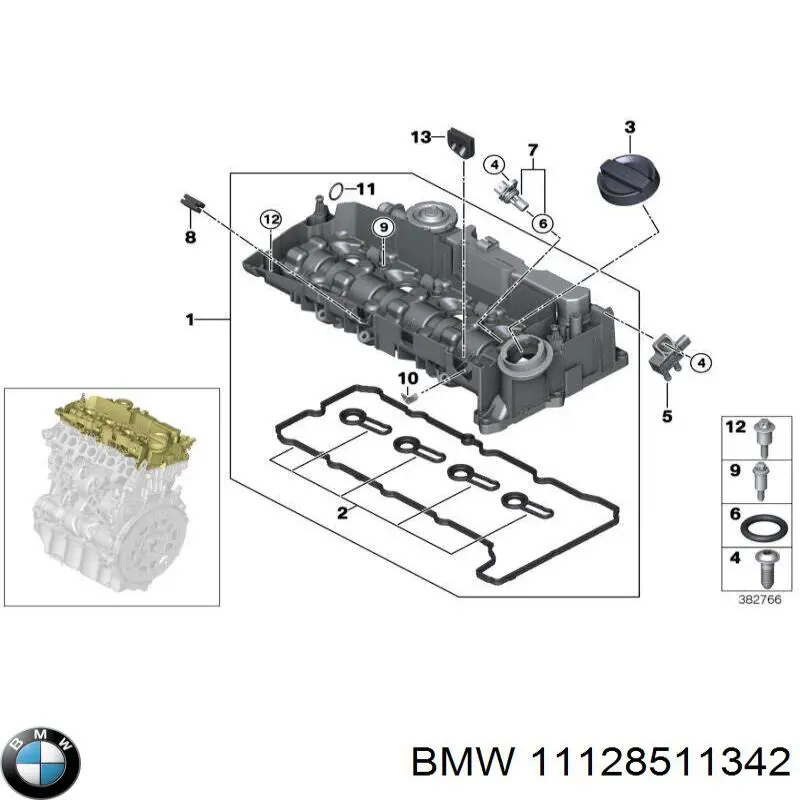 Tapa de la válvula BMW 11128511342 precio, desde 201,41 EUR