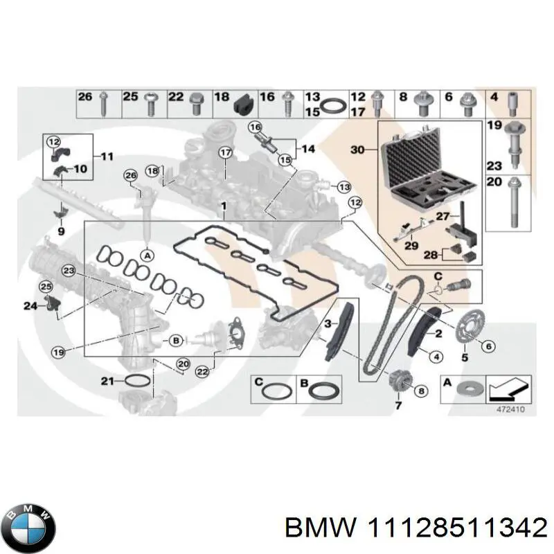 Comprar 11128511342 BMW Tapa de balancines