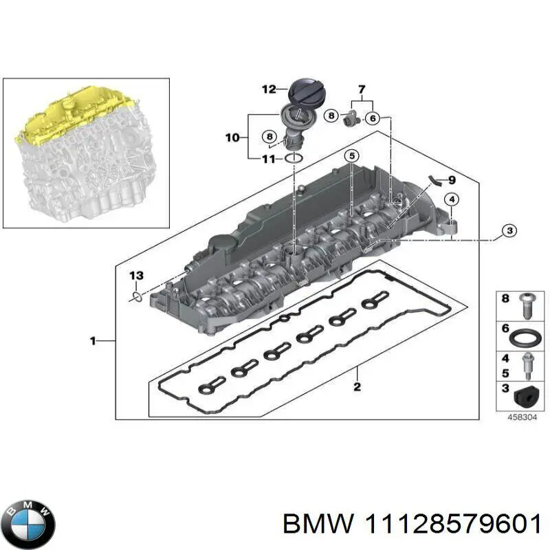 Cuello de llenado de aceite BMW 11128579601 precio, desde 30,12 EUR