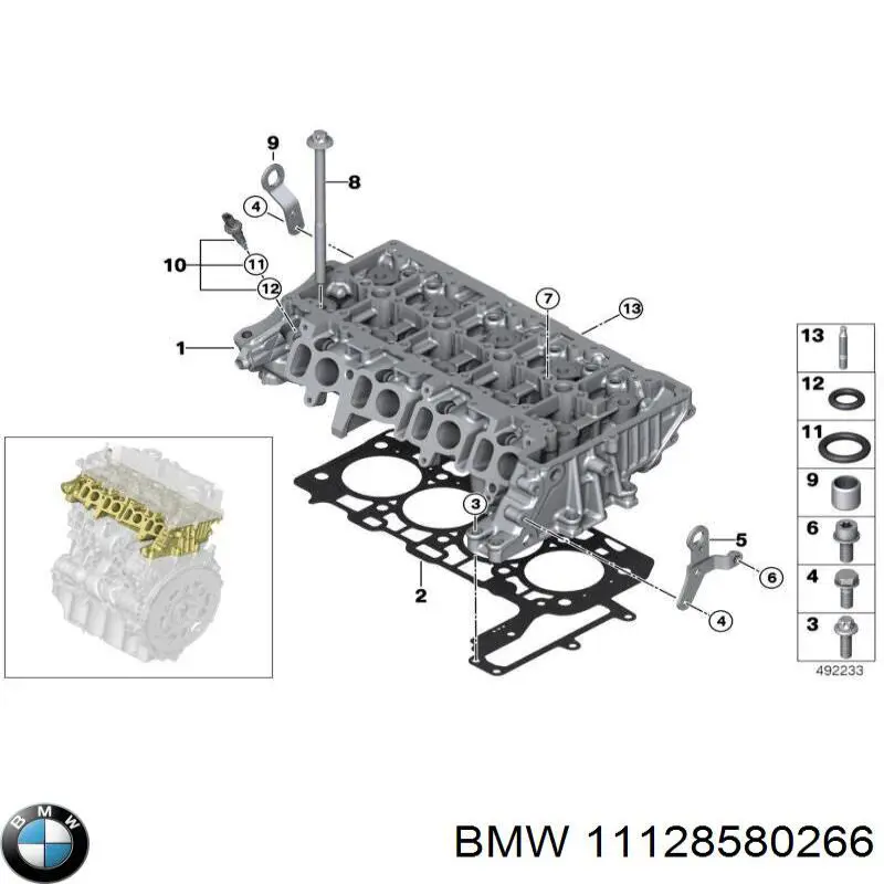 Cabeza del motor para BMW X5  G05, F95