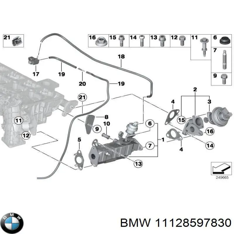 Comprar 11128597830 BMW Espárrago del colector de escape