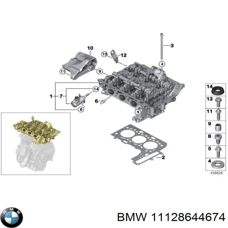11127613127 BMW tornillo culata