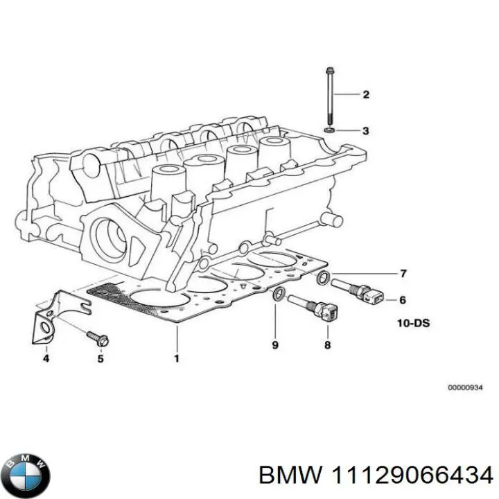 11129066434 BMW juego de juntas de motor, completo, superior
