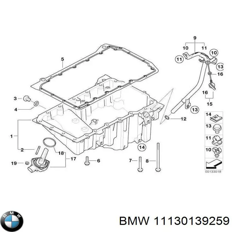 Comprar 11130139259 BMW Junta del cárter