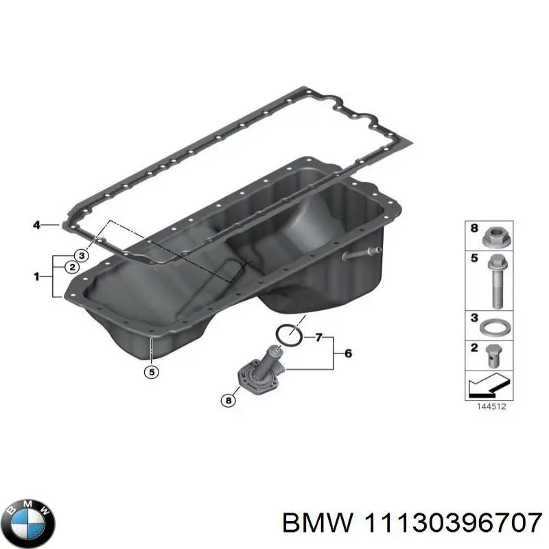 11130396707 BMW Tornillo del cárter del motor