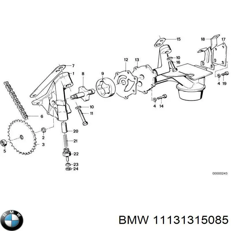 11131315085 BMW junta, cárter de aceite