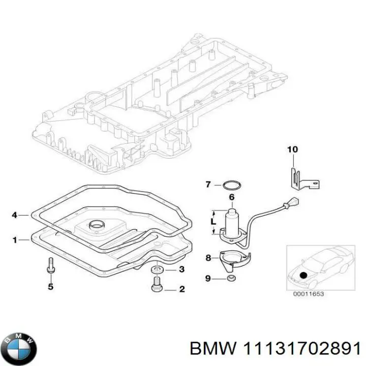 Cárter de aceite del motor para BMW 7 (E32)