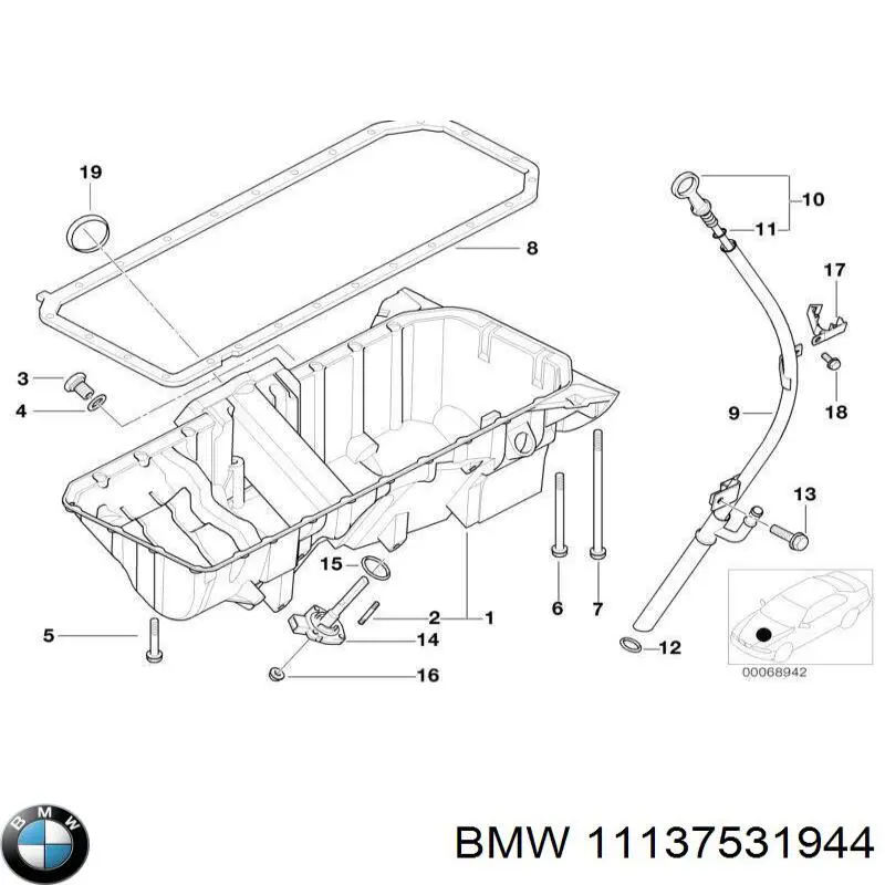Cárter de aceite del motor BMW 11137531944 precio, desde 880,98 EUR