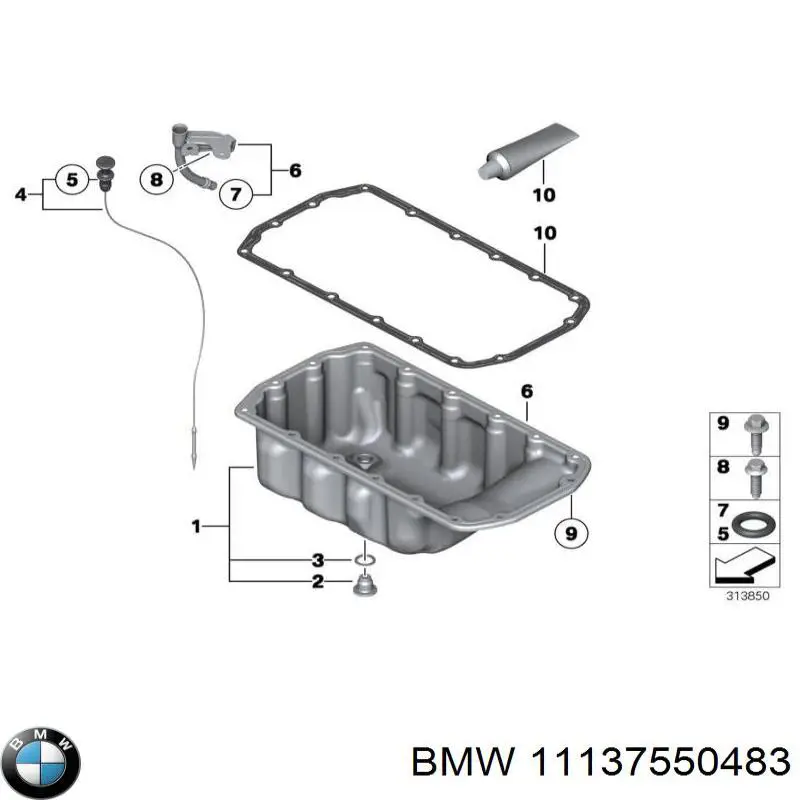 Cárter de aceite del motor BMW 11137550483 precio, desde 60,98 EUR