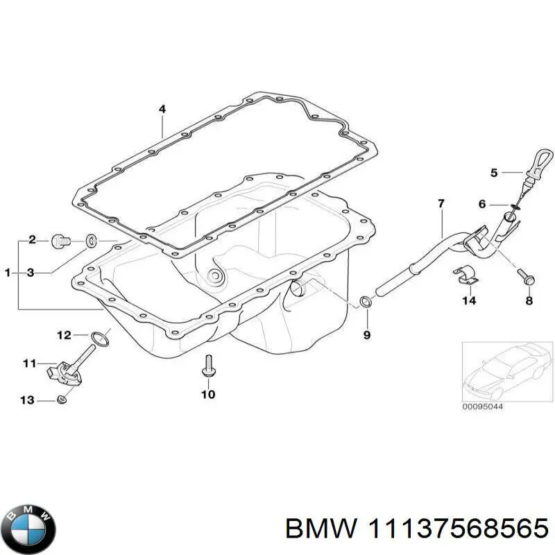 Cárter de aceite del motor para BMW 3 (E90)