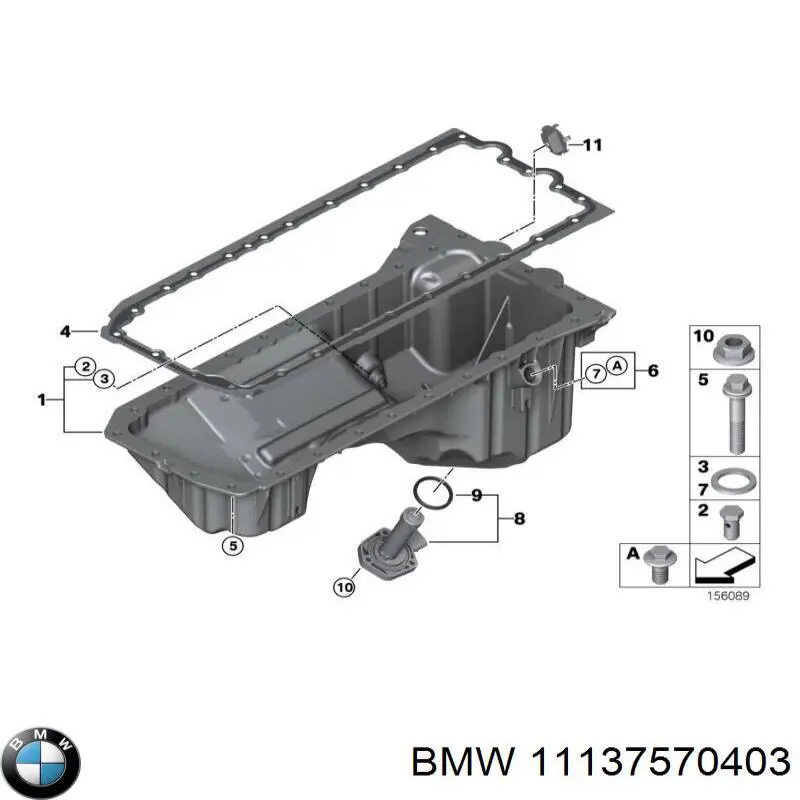 11137570403 BMW cárter de aceite