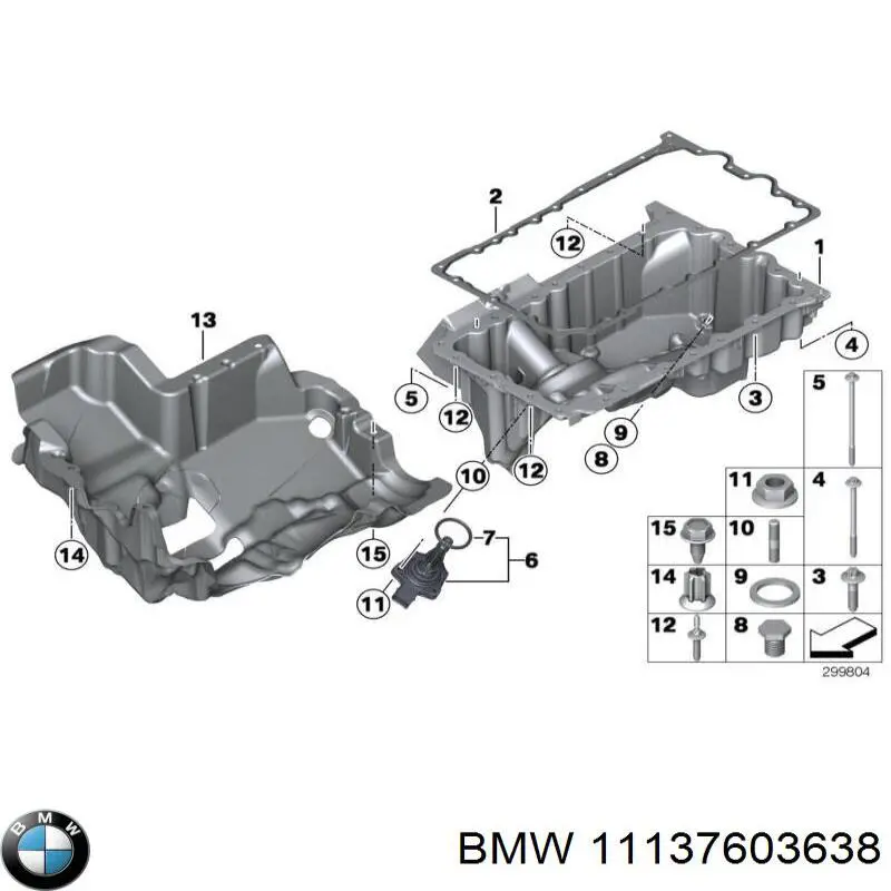 11137603638 BMW cárter de aceite