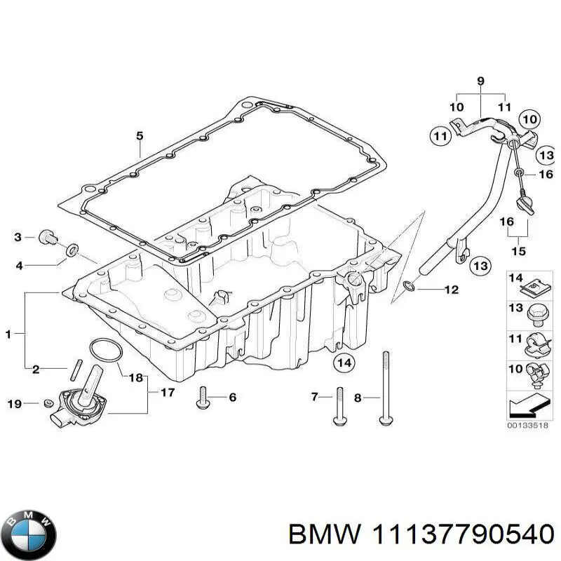 11137790540 BMW cárter de aceite