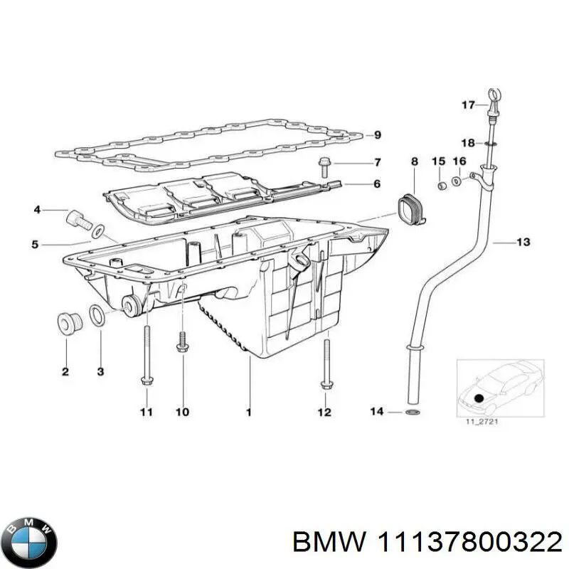 Comprar 11137800322 BMW Cárter de aceite del motor