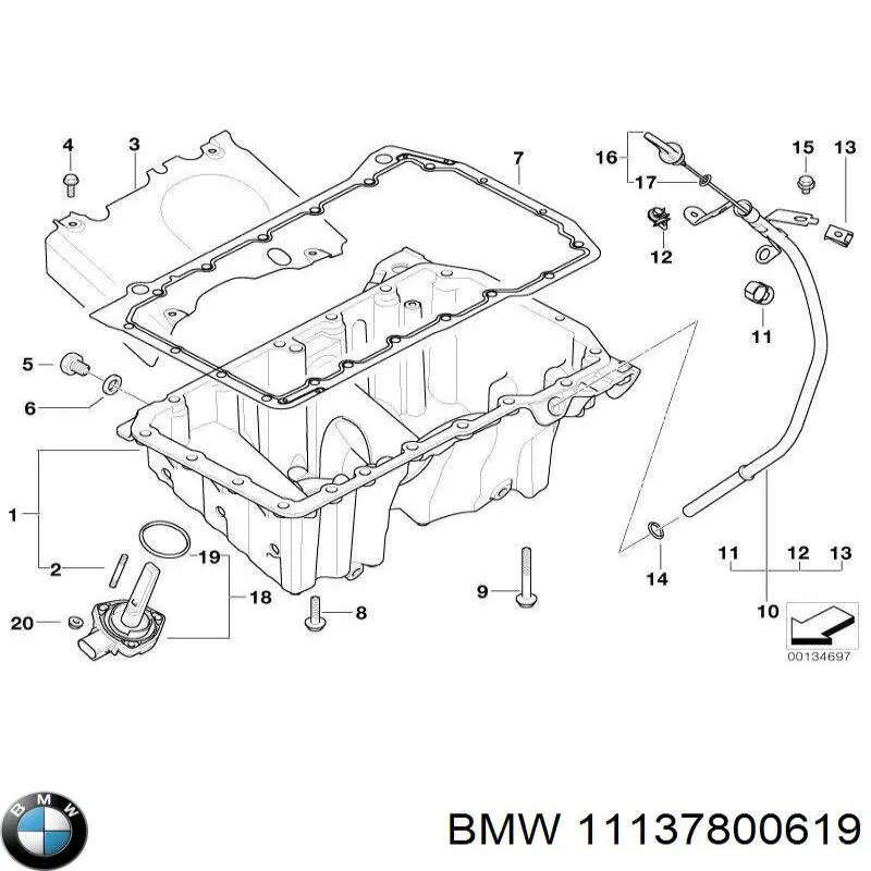 11137800619 BMW tornillo de culata