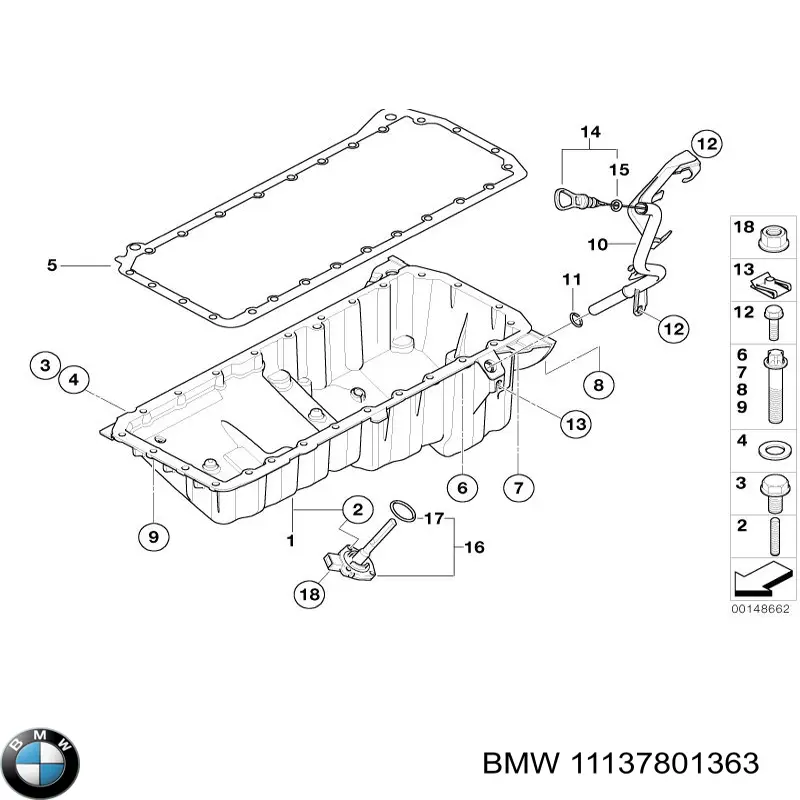 11137801363 BMW cárter de aceite