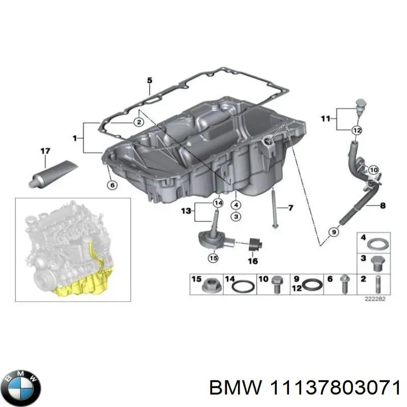 11137803071 BMW cárter de aceite