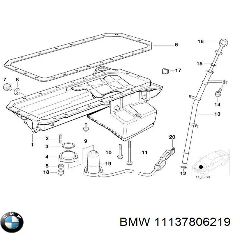 11137806219 BMW cárter de aceite