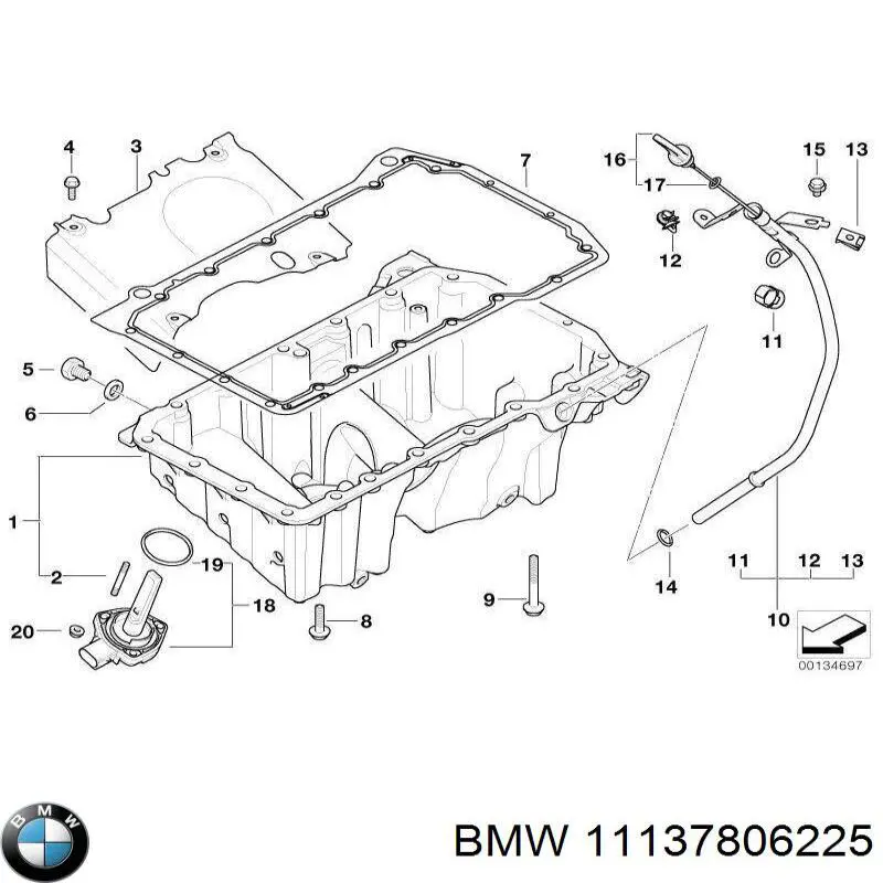 11137806225 BMW cárter de aceite