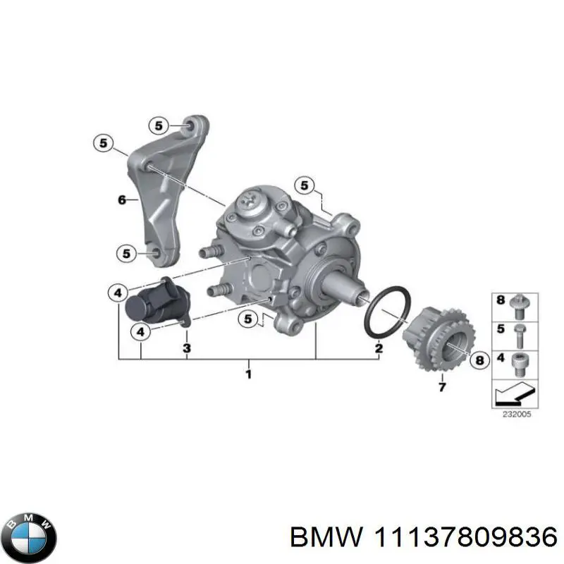 Junta del cárter 11137809836 BMW