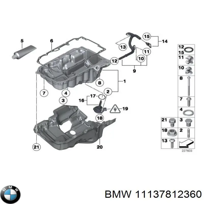 1113781236 BMW cárter de aceite