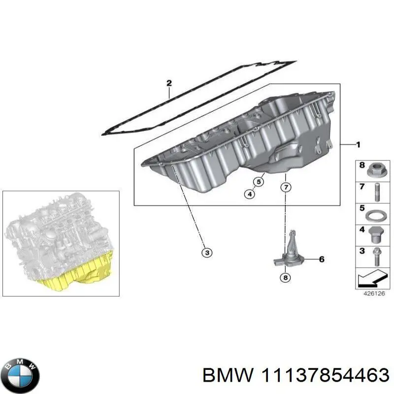 11137854463 BMW cárter de aceite