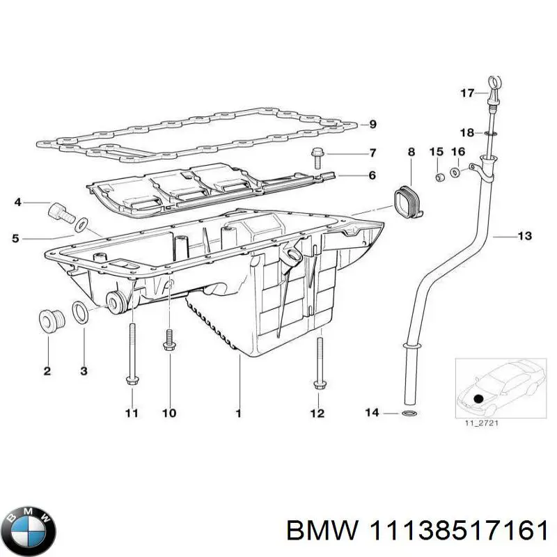 11138517161 BMW cárter de aceite