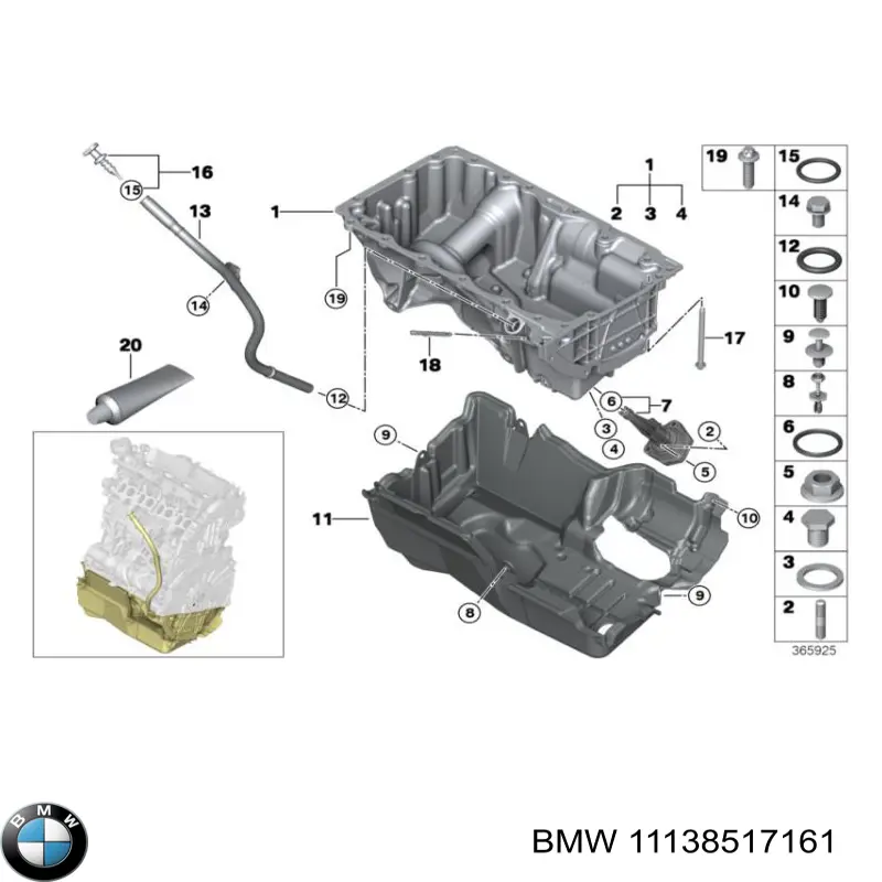 Comprar 11138517161 BMW Cárter de aceite del motor