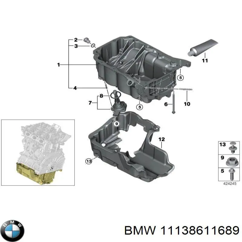 Comprar 11138611689 BMW Cárter de aceite del motor