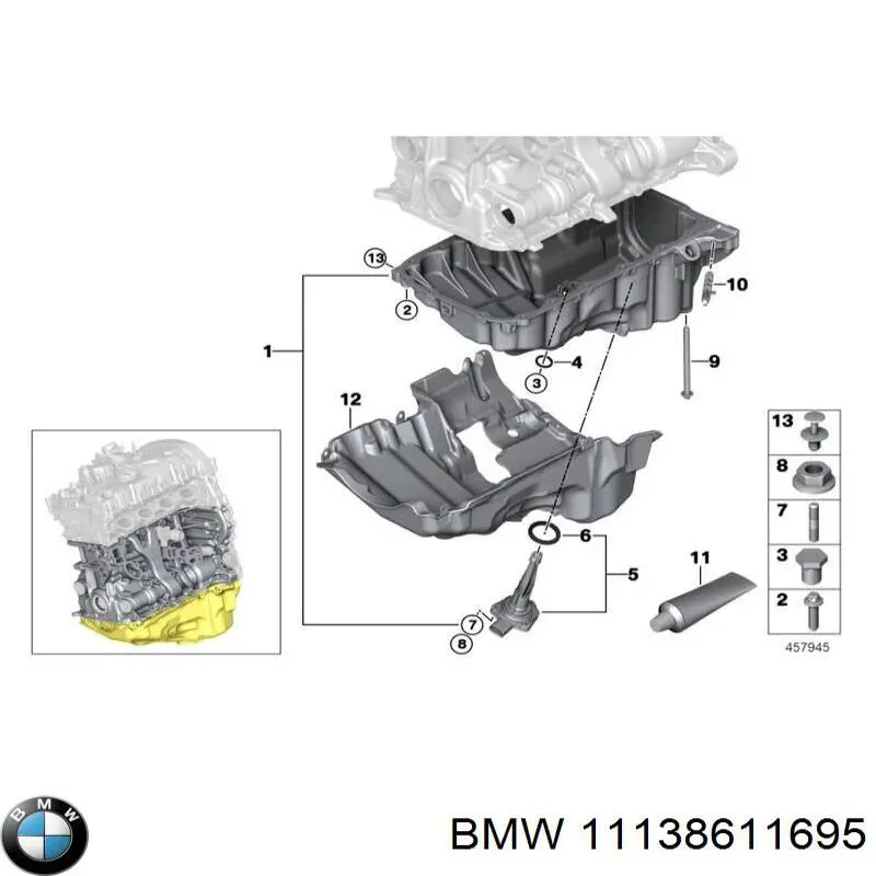 11138611695 BMW cárter de aceite