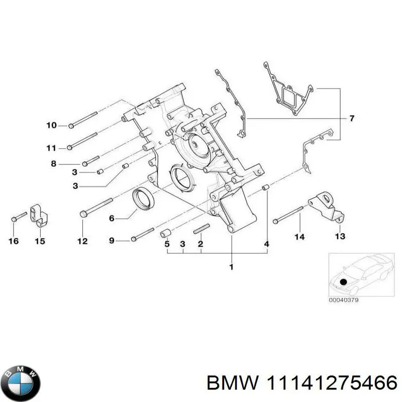 Anillo retén, cigüeñal frontal BMW 3 E36